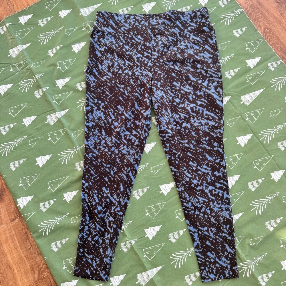 Terra & Sky High-Rise Ankle Leggings Plus 0X 14W Blue Snake Print New Lot of 3 - Picture 5 of 13